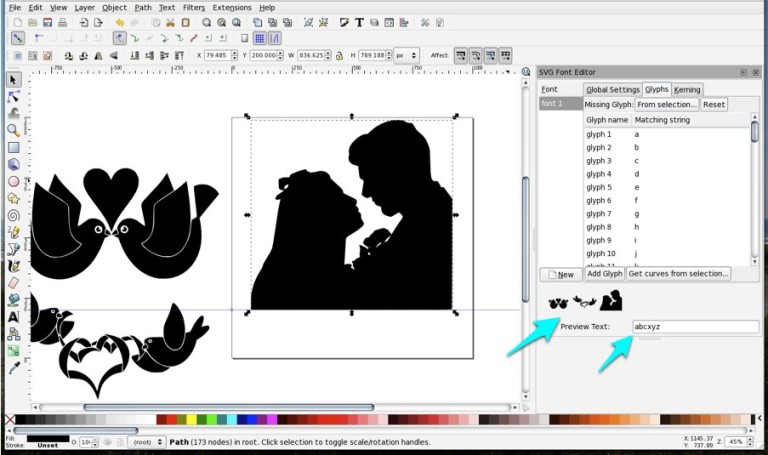 inkscape font not showing inkscape font not showing