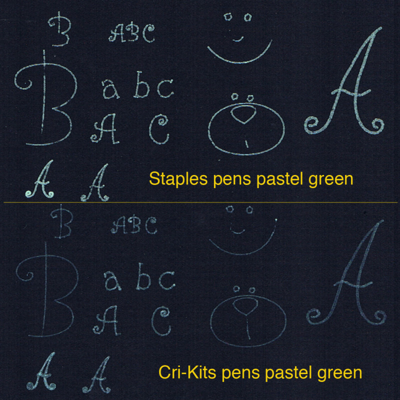 More gel pen jiggle testing