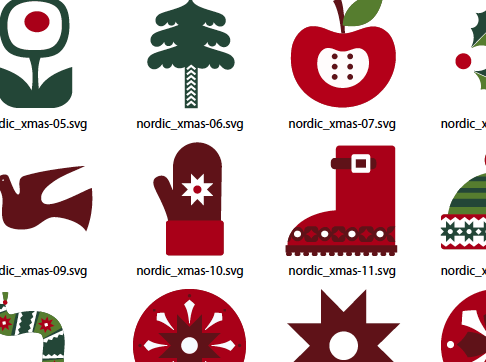 Free Nordic Christmas SVG set