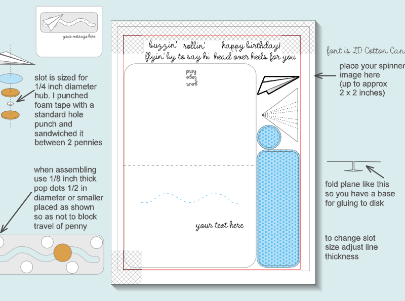 CAS spinner card and template