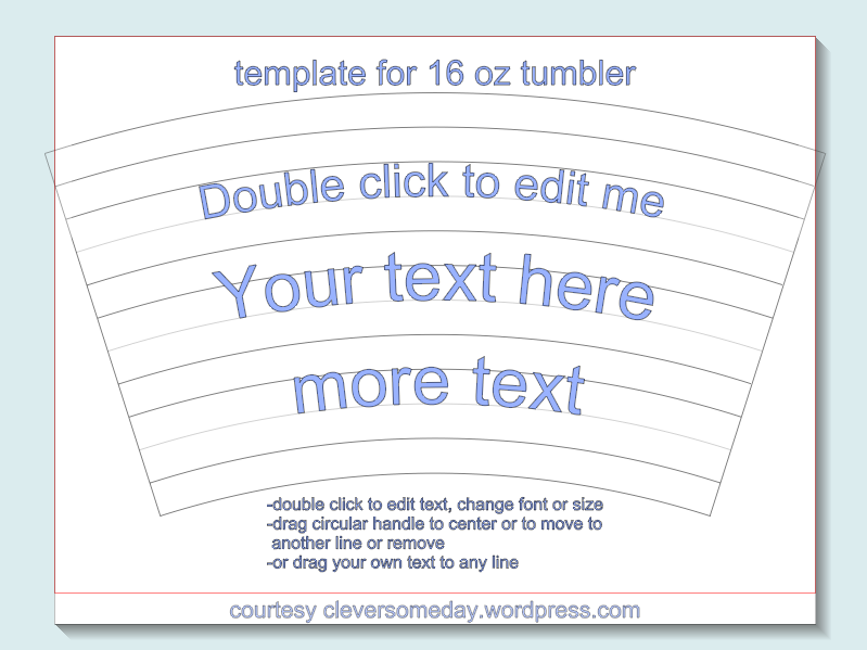 Tumbler template freebie