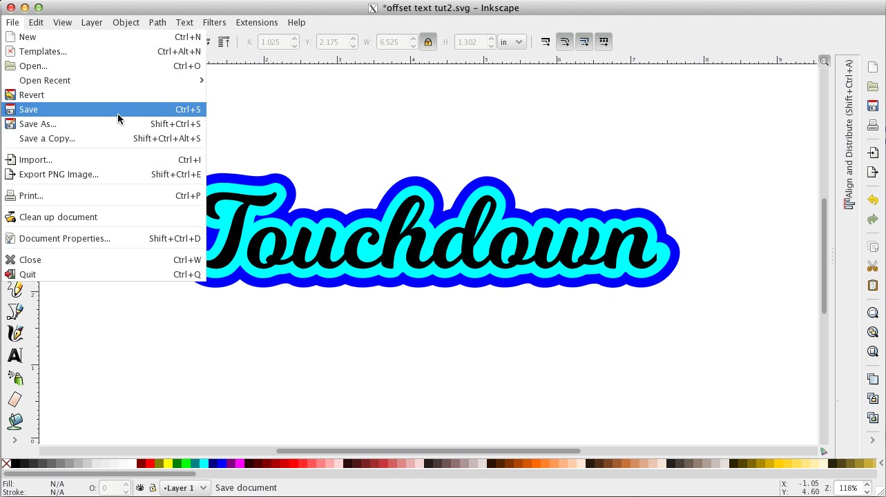 Download Offset Text In Inkscape The Easy Way SVG, PNG, EPS, DXF File