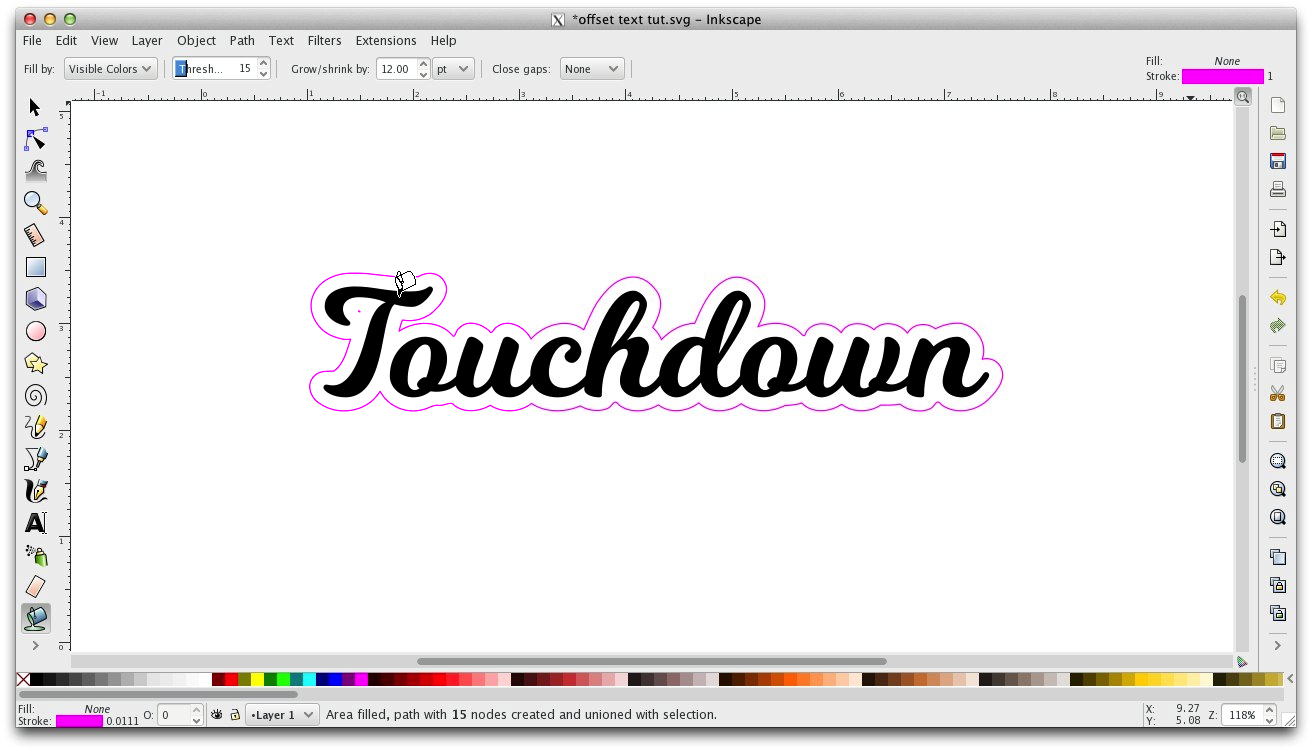 inkscape font in inces