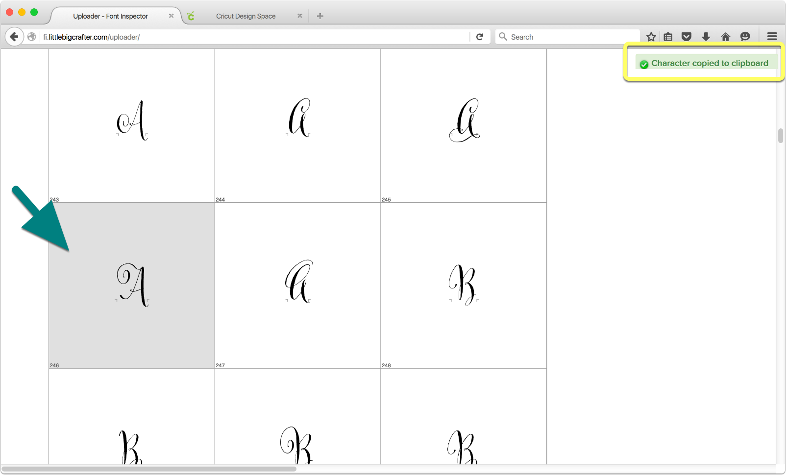 Cool new online character mapping tool